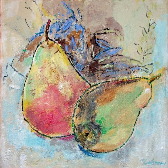 Original Painting Pear Wall Art Decor - Picture 1 of 4